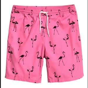 H&M divided flamingo shorts men’s size 28 pink